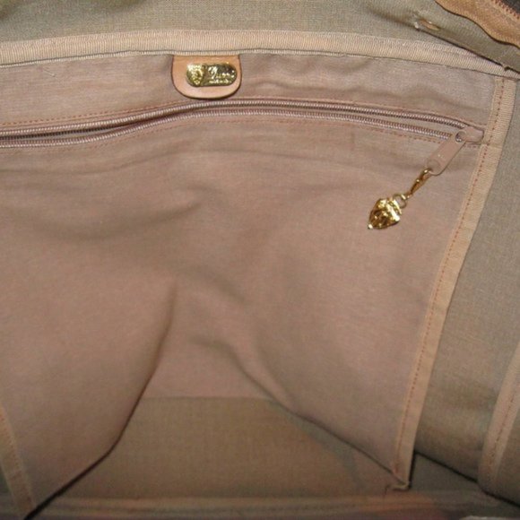 ❤️AUTH Vintage GUCCI SUITCASE Luggage Red / Green +Gucci Crest Zipper Pull 17x13 - Picture 8 of 12